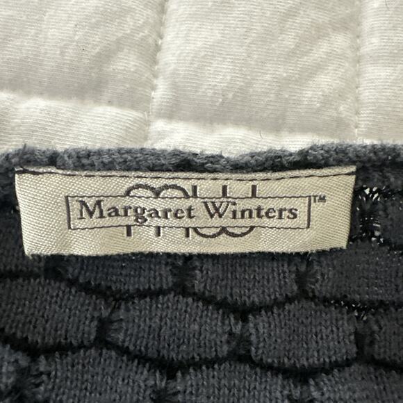 MARGARET WINTERS Sweater Small Cardigan Gray Geometric Lagenlook Artsy Fall - Picture 5 of 10